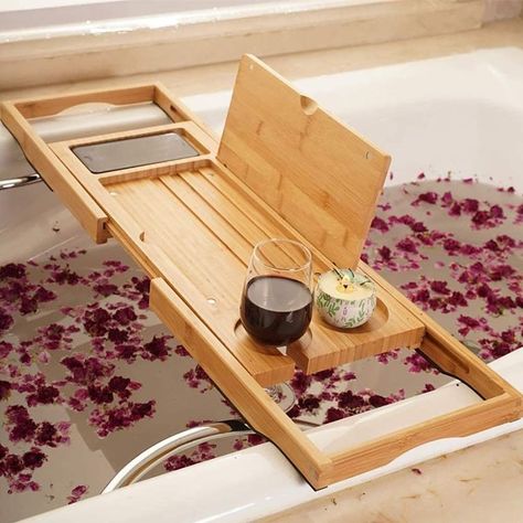 Wooden bath tray gifts for her