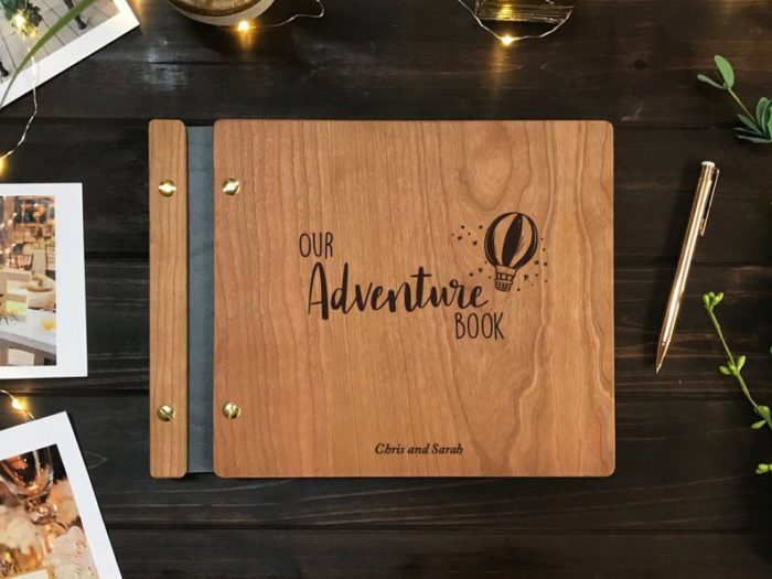 give Adventure Scrapbooks as wedding anniversary gifts for couples ideas.