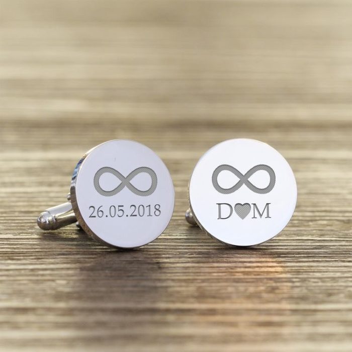 Engraved Cufflinks as unique personalized wedding gift ideas