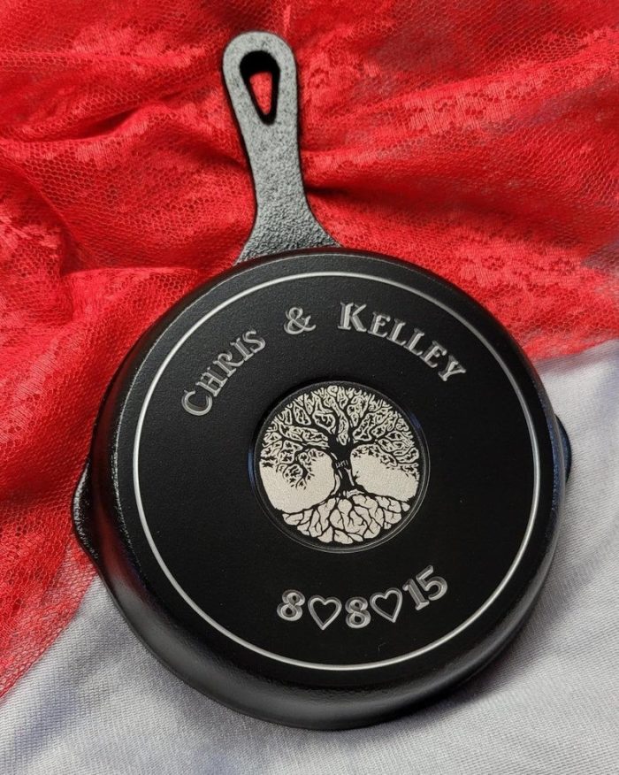 Engraved Iron Skillet As Personalized Wedding Gifts