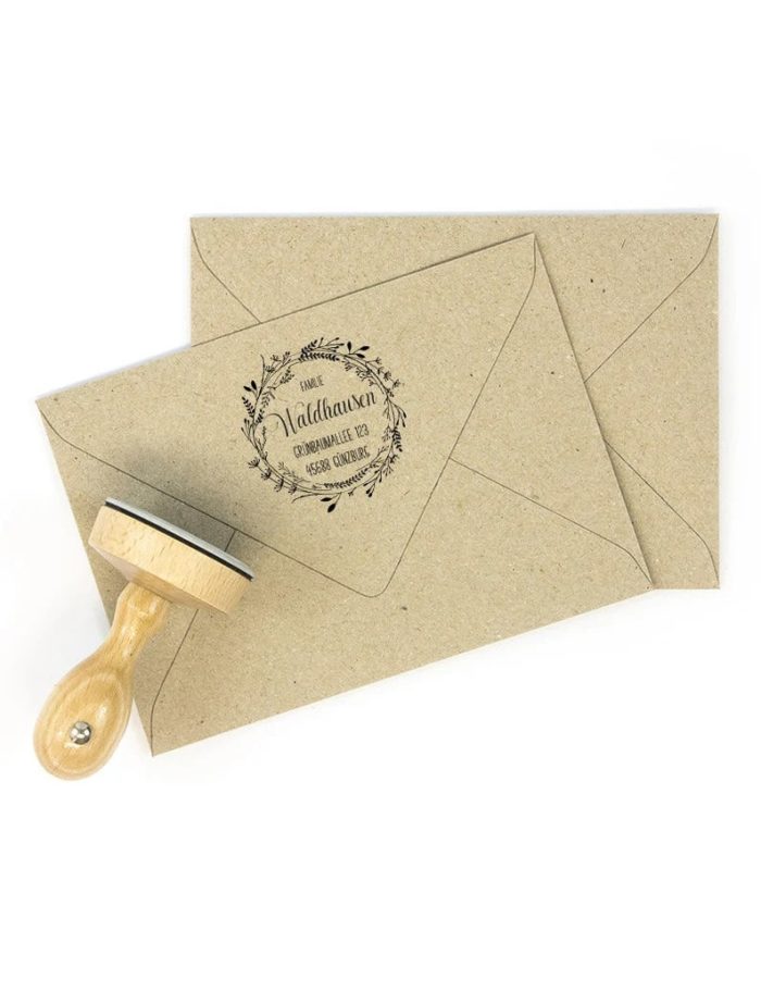 give Address Stamp as one of the blessing gifts for the weddings