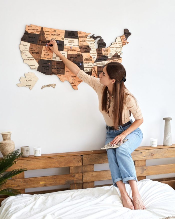 Decorative Travel Map as best personalized wedding gifts