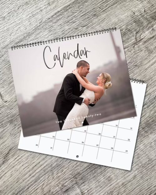Calendar as unique personalized wedding gifts for couple. 