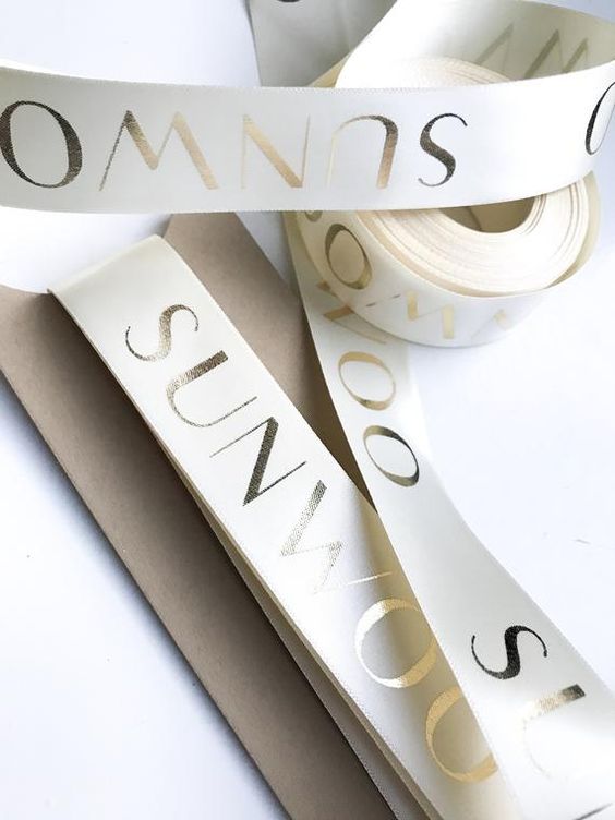 give Custom Printed Ribbon as custom wedding gift ideas