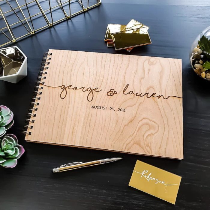 give Guest Book as personalized wedding gifts.