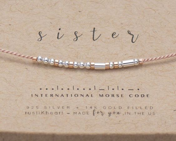 morse code necklace - the best birthday gift for sister in law