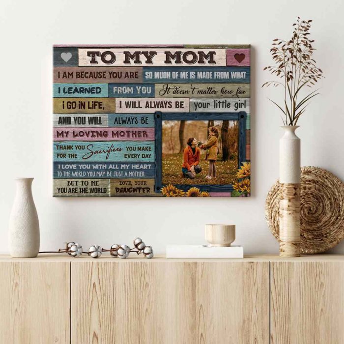 Sentimental canvas: cute just because gifts for mom