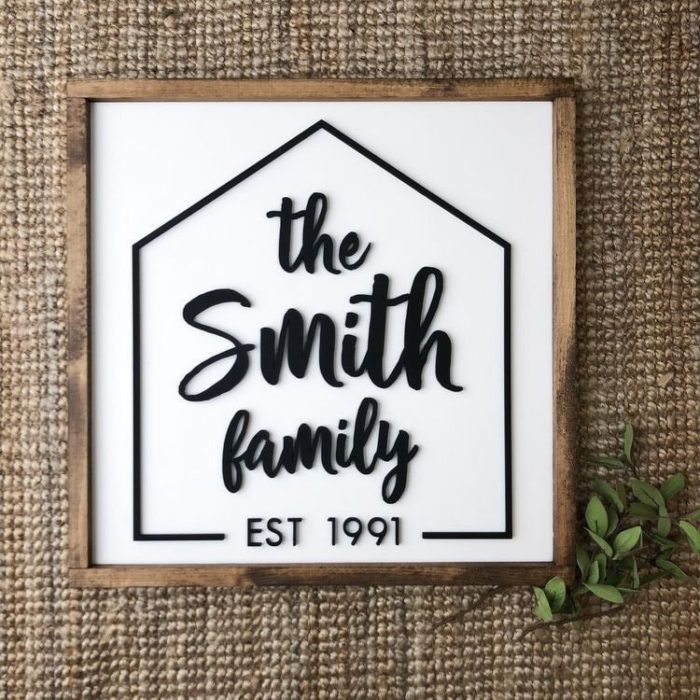 Give Personalized Address Sign as wedding gifts for couples who have everything