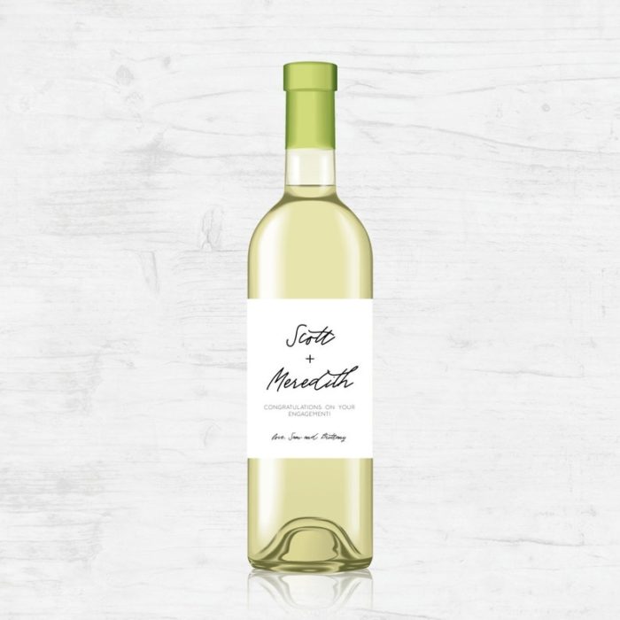 Give Personalized Wine Label as wedding gift ideas for couple already living together