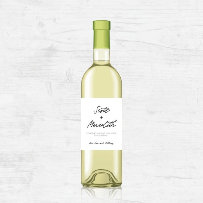 Give Personalized Wine Label As Wedding Gift Ideas For Couple Already Living Together