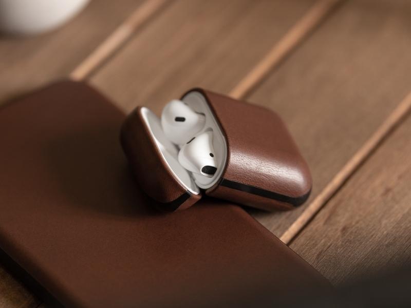 leather airpod case - traditional and modern 9 year wedding anniversary gift