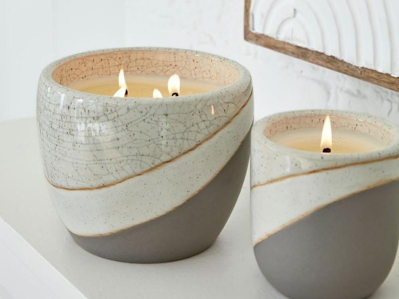 Ceramic Candle for 2nd Anniversary Gift Modern