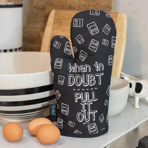 Funny oven gloves for gift ideas for sister-in-law