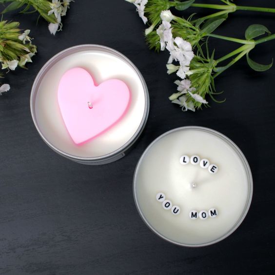 Valentines day gift for mom candle
