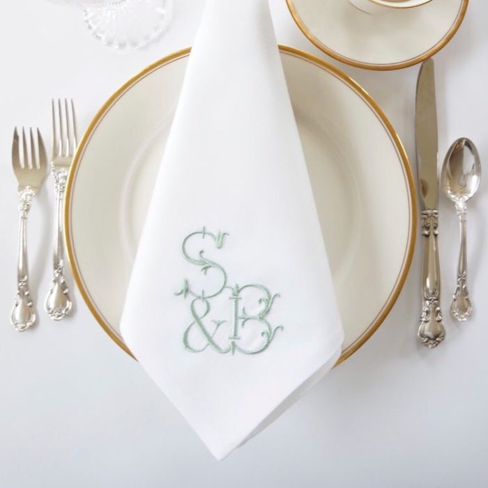 Give Personalized Handkerchiefs as personalized wedding gifts for guests