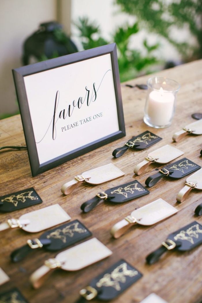 Give Personalized Luggage Tags as personalized wedding gifts for guests