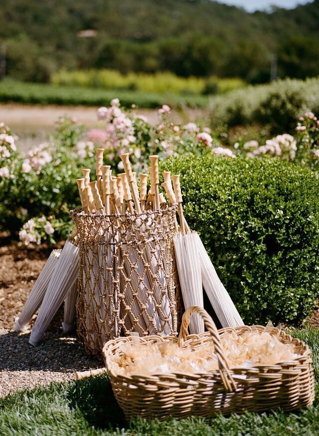 Give Personalized Parasols as personalized wedding gifts for guests