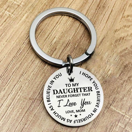 Valentine Gifts For Daughter Daughter Keychain