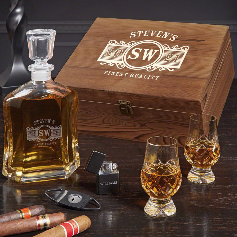 Give Customized Whiskey Decanter as personalized groom gifts from bride. 