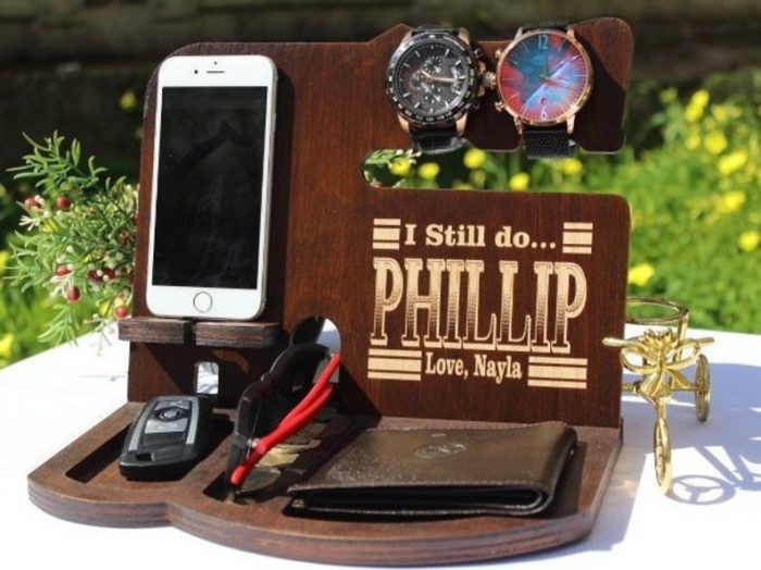 Give Docking Station As Personalized Groom Gifts From Bride. 