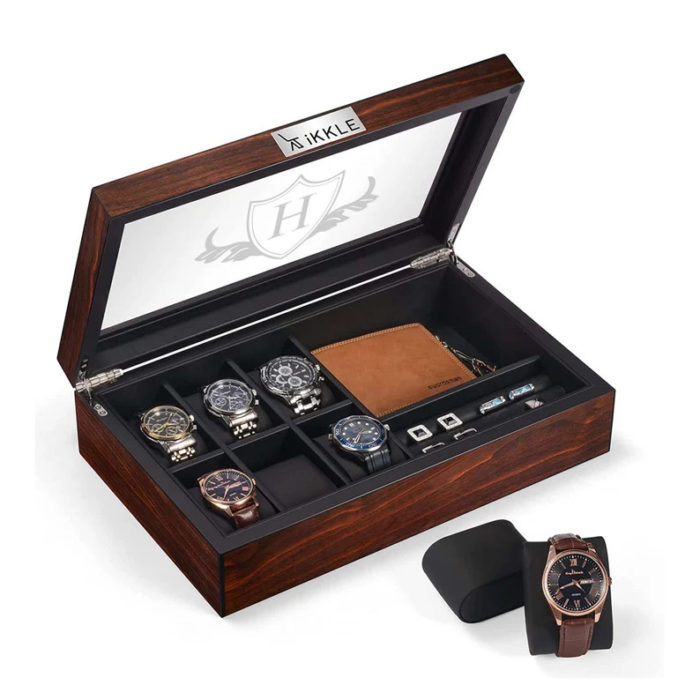 Give Watch Box as personalized groom gifts from bride. 