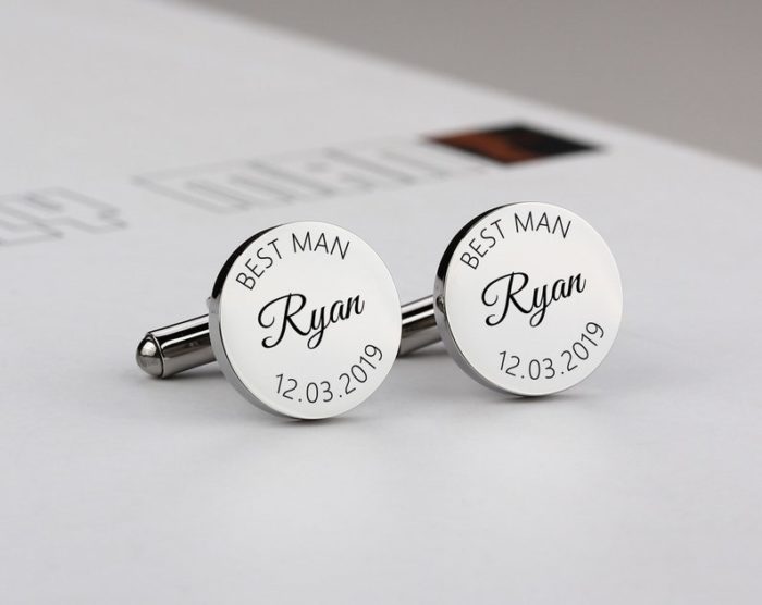 Give Cufflinks As Personalized Groom Gifts From Bride.