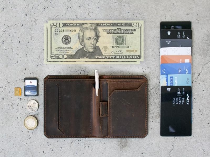 Leather Wallet for three year anniversary gift