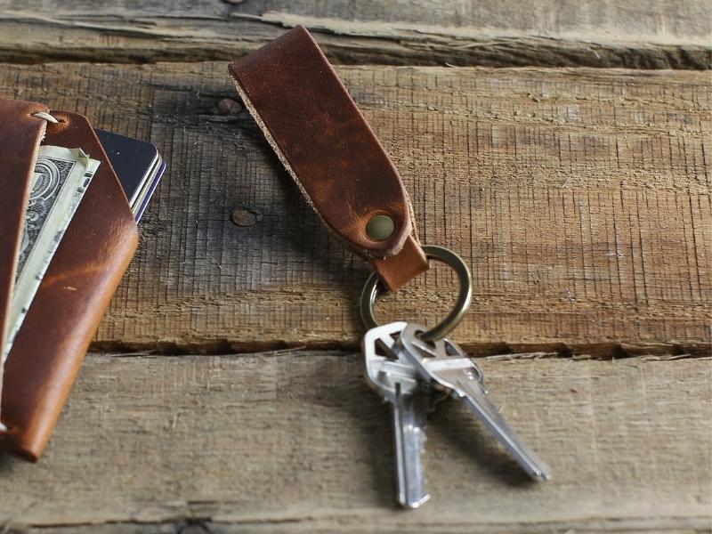 Leather Keyring for 3rd anniversary gifts