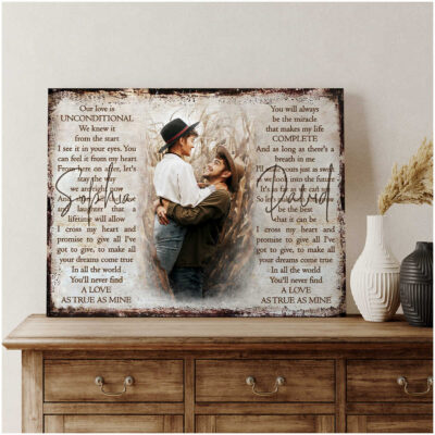 Unique Personalized Photo Wedding Gifts For Couple On Canvas Print Illustration 1