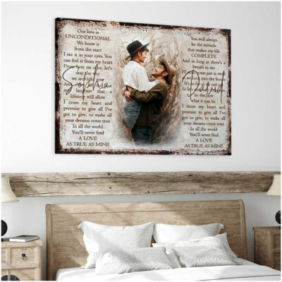 Unique Personalized Photo Wedding Gifts For Couple On Canvas Print Illustration 4