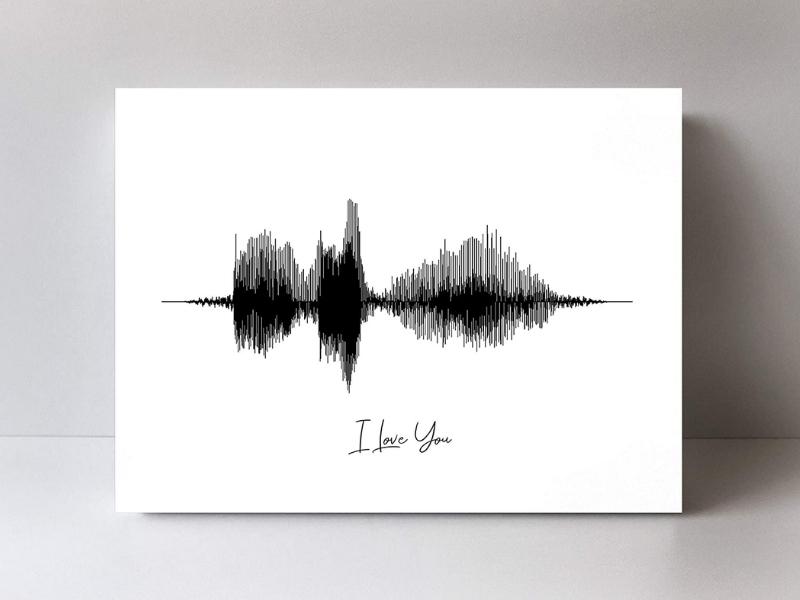 Wedding Song Sound Wave Art for the 10th anniversary gift 