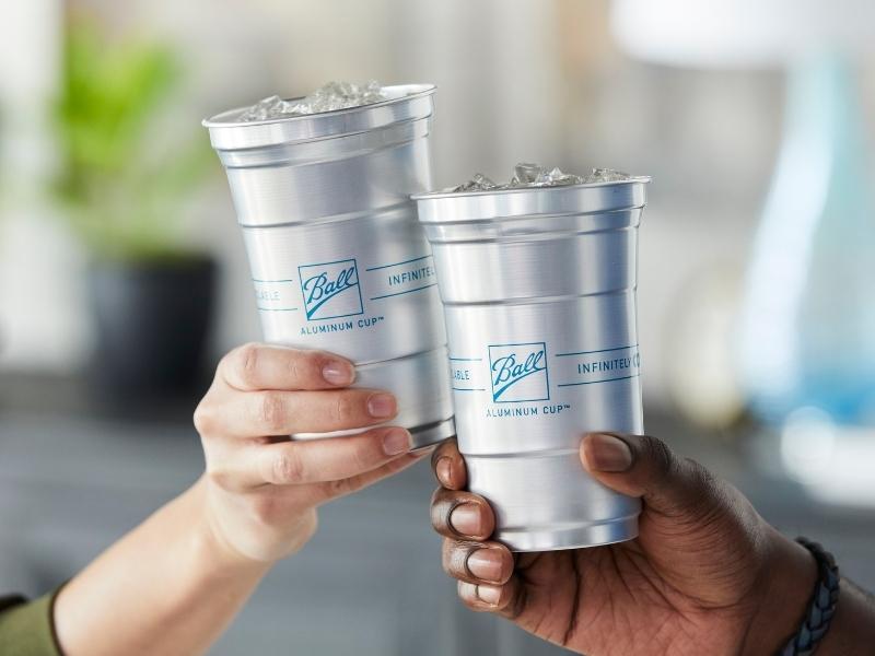 Aluminum Cups for the traditional 10 year anniversary gift for him
