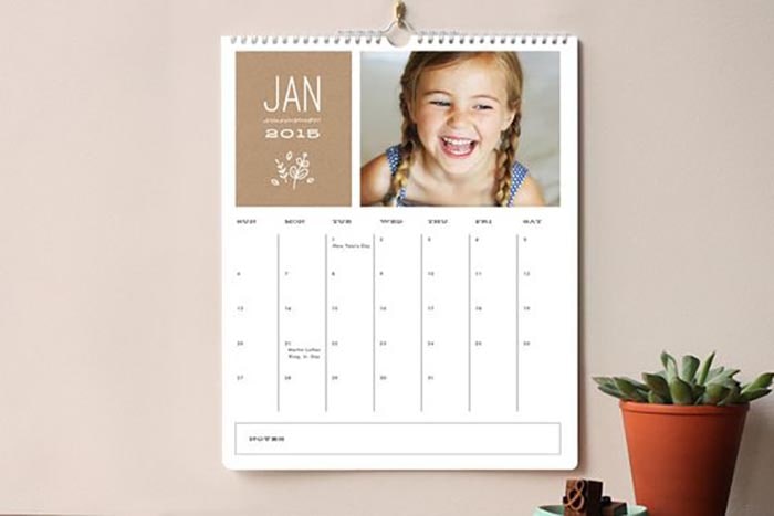 Lovely photo calendar for her - best gifts for mother in law