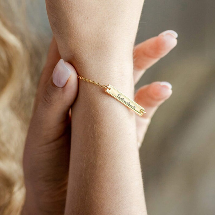 Custom Bracelet - Personalized Wedding Gifts For Bride. Image Via Etsy.