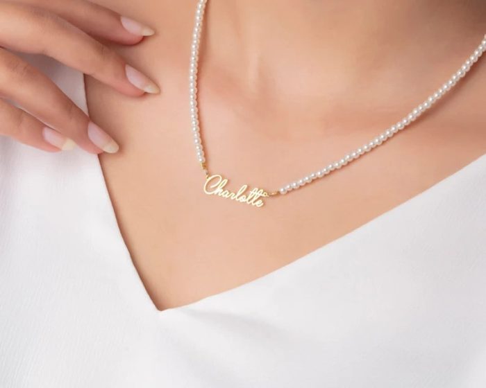 Pearl Necklace - Personalized gifts for a bride. 