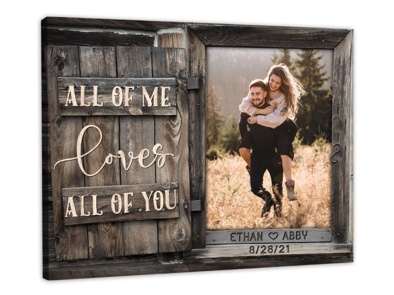 all of me canvas for anniversary presents for him
