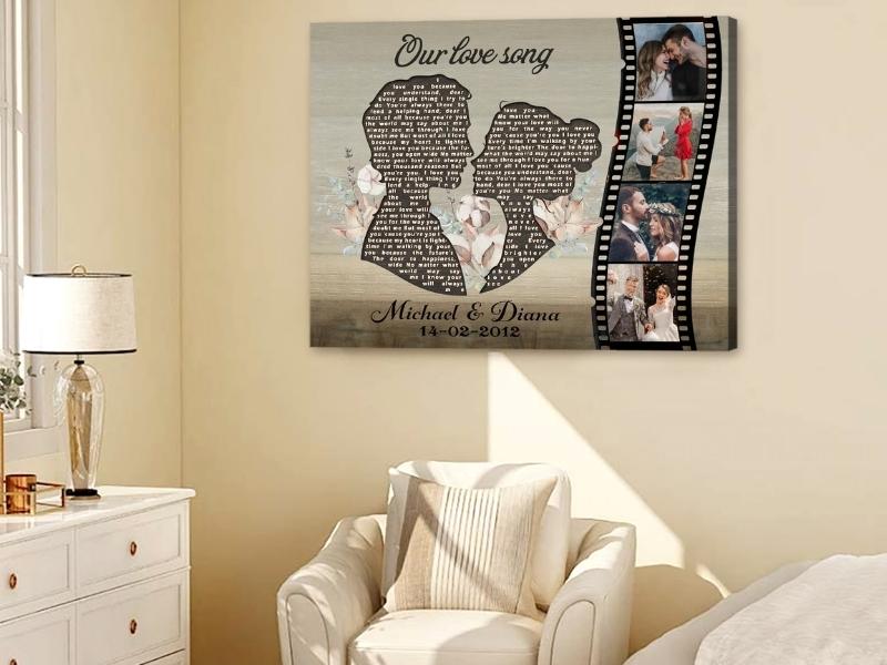 our love song canvas for wedding anniversary gifts for him