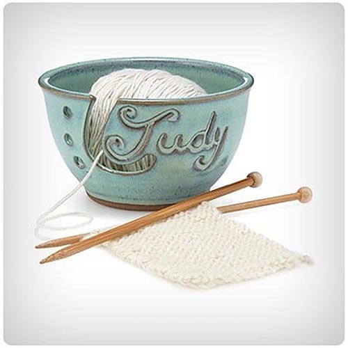 personalized gift for mom - yarn bowl