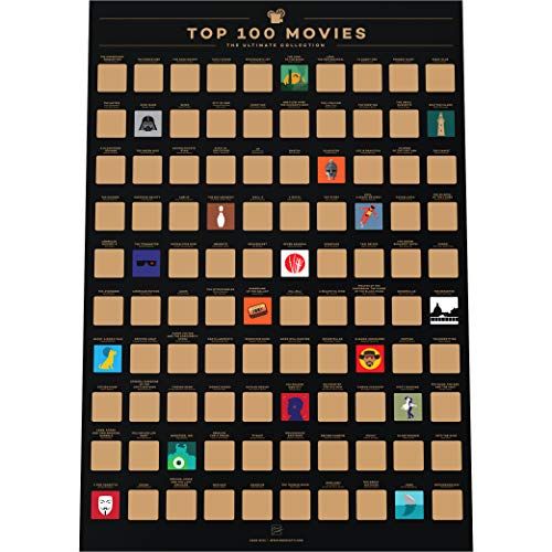 Top valentine's day gifts for him in 2022 - 100 Movies Scratch Off Poster