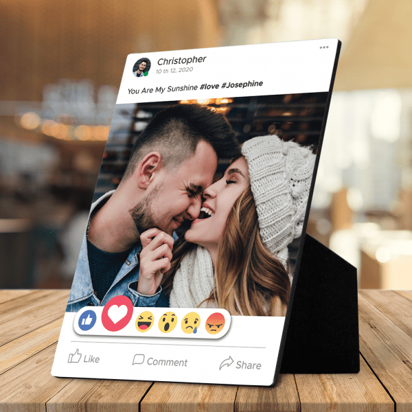 Valentines Gift For Him - Beautiful Social Media Desktop Plaque