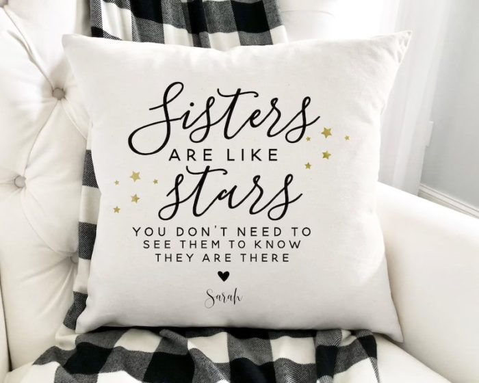 Customized Pillow - Wedding gifts for a sister.