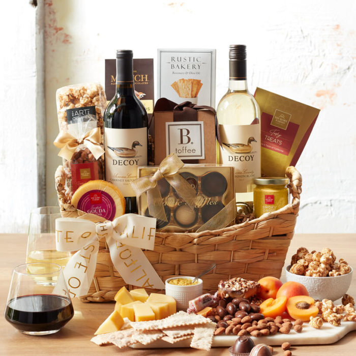 Wine Gift Basket - Wedding gifts to sister