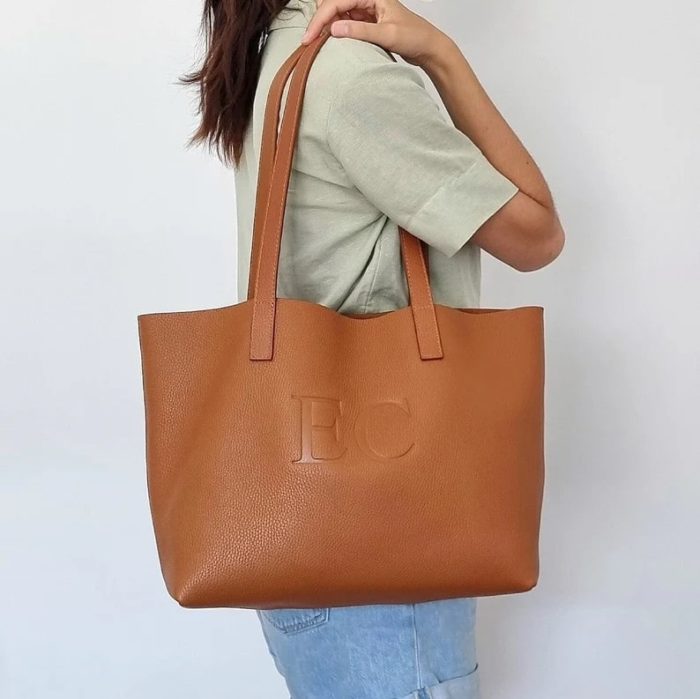 Personalized Leather Tote. 