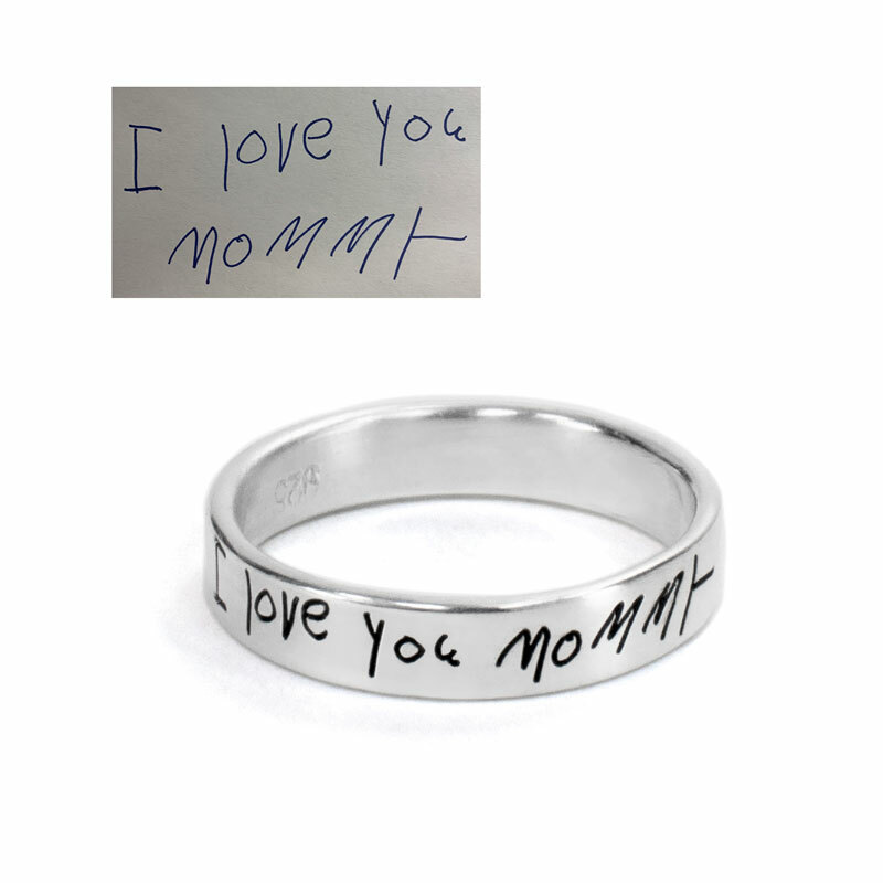 Handwriting Ring For Engraved Gifts For Your Handwriting Ring - A Romantic Gift For Your Special Man
