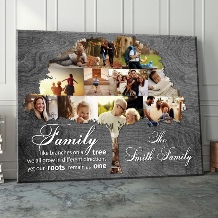 Personalized romantic gifts for him Canvas Family Tree
