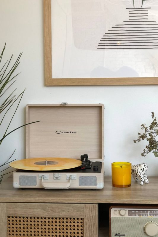 Valentine gifts for boyfriend Washed Wood Cruiser Bluetooth Record Player
