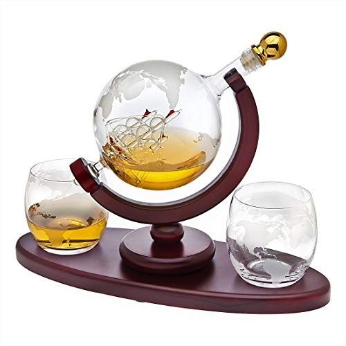 Valentine gifts for boyfriend Whiskey Decanter Globe Set