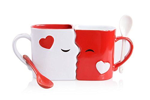 Valentine gifts for boyfriend Kissing Mugs Set