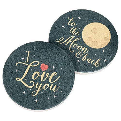 Valentine gifts for boyfriend I Love You to The Moon and Back Coasters