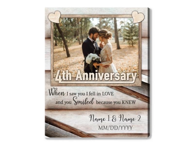 Happy fourth anniversary gift by Canvas